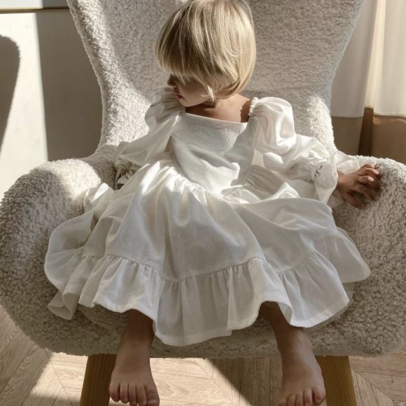 Fashion Personality Girls' Cotton And Linen Dress