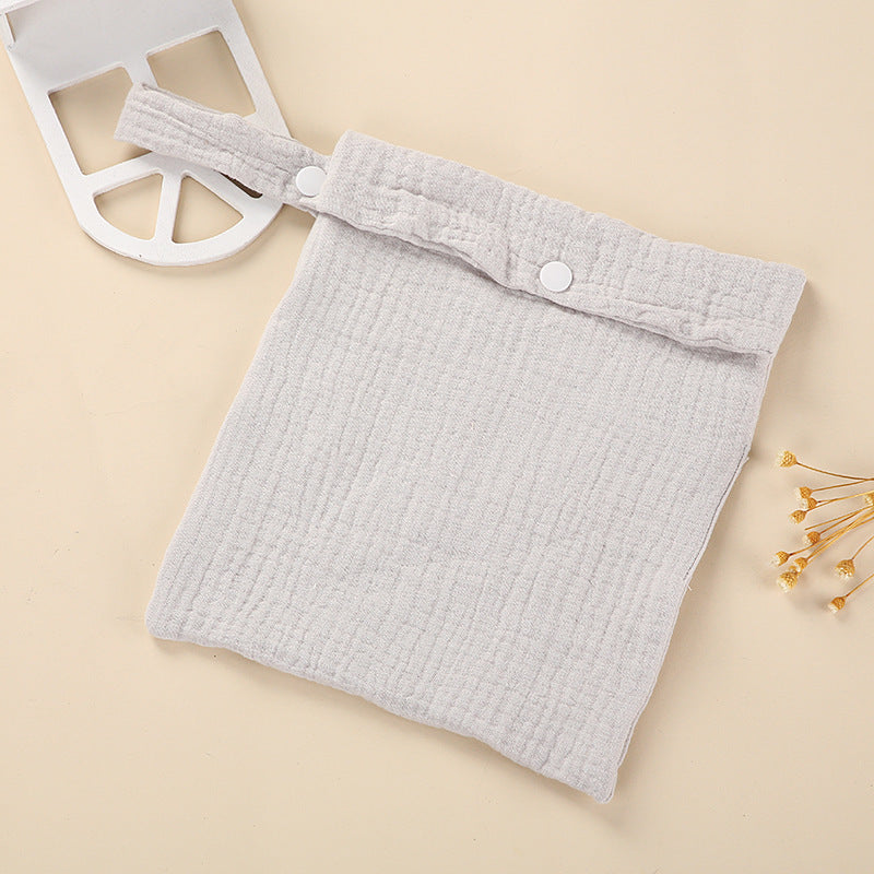 Linen Baby Bag with Snap Button