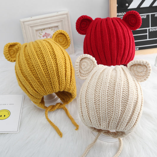 Baby Bear Ears Warm Woolen Hat Beanie