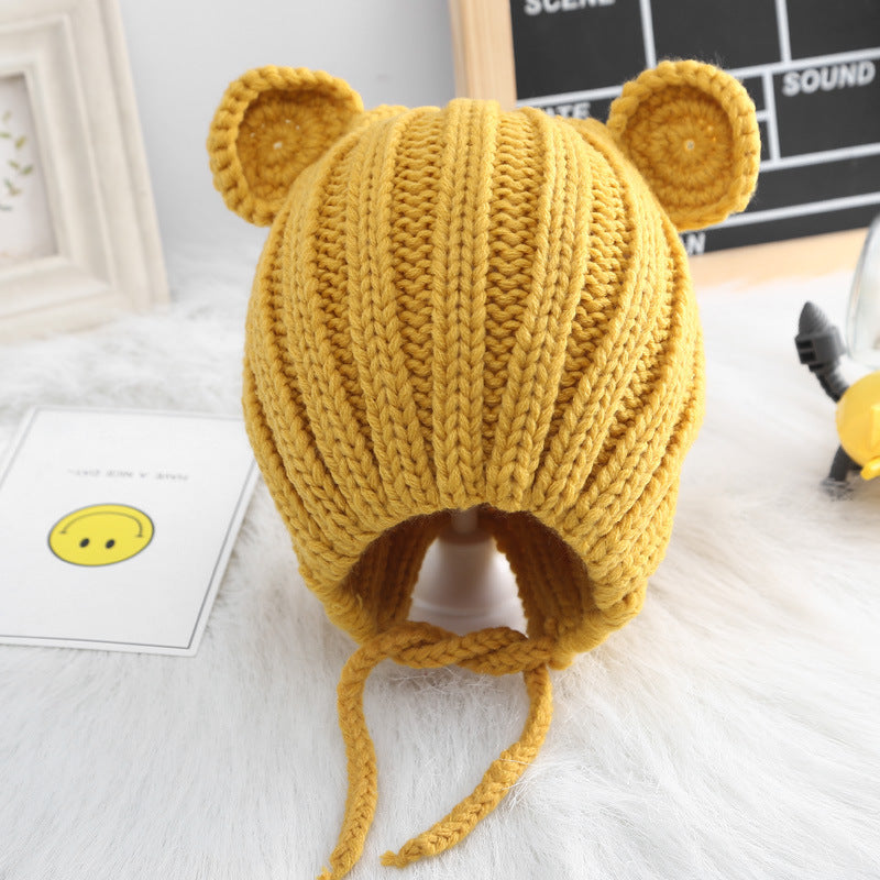 Baby Bear Ears Warm Woolen Hat Beanie