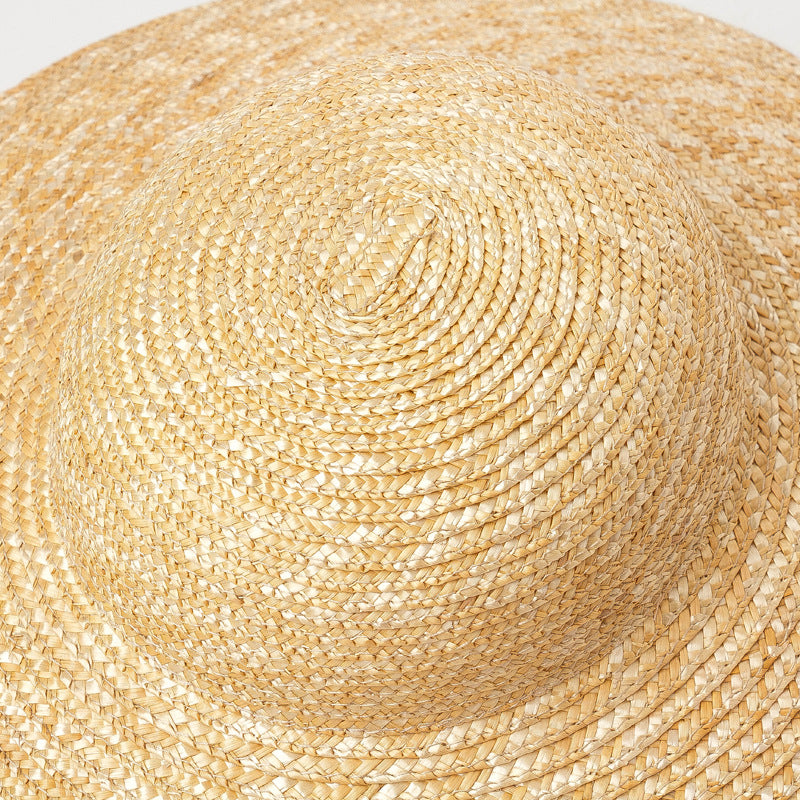 Light Top Big Brim Strap Children's Straw Hat