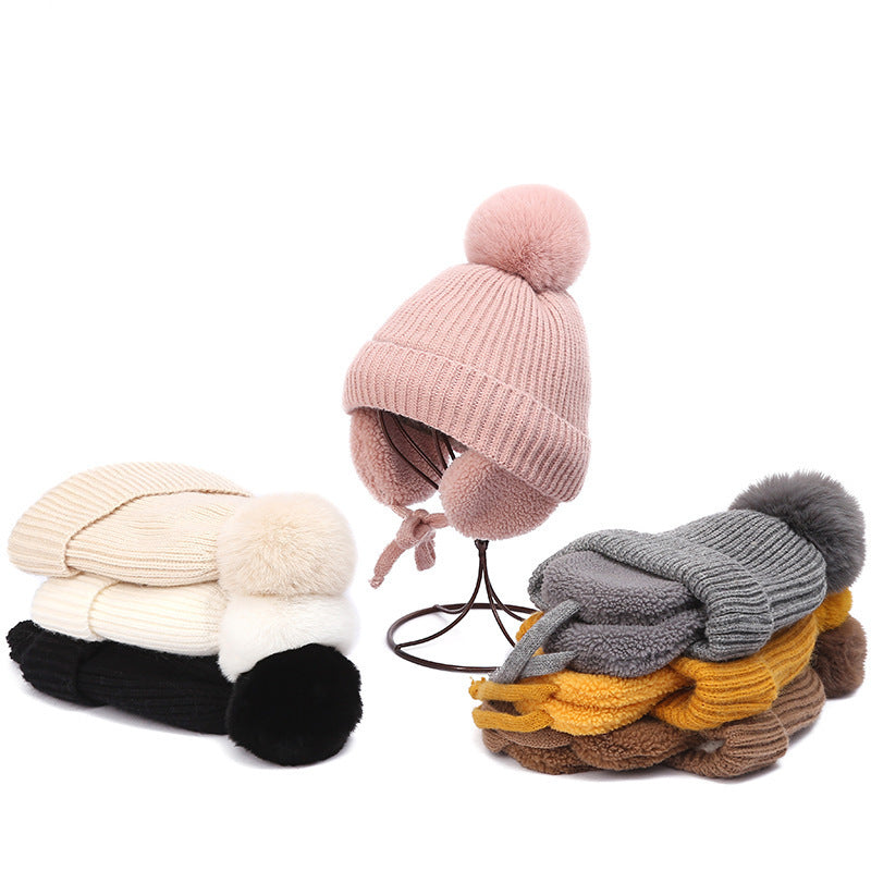 Autumn And Winter Children's Cute Knit Wool Beanie